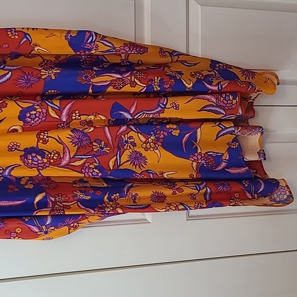 Mod Cloth Multicolored Floral Maxi Dress Kaftan Swimsuit Coverup Size XL - Picture 3 of 12